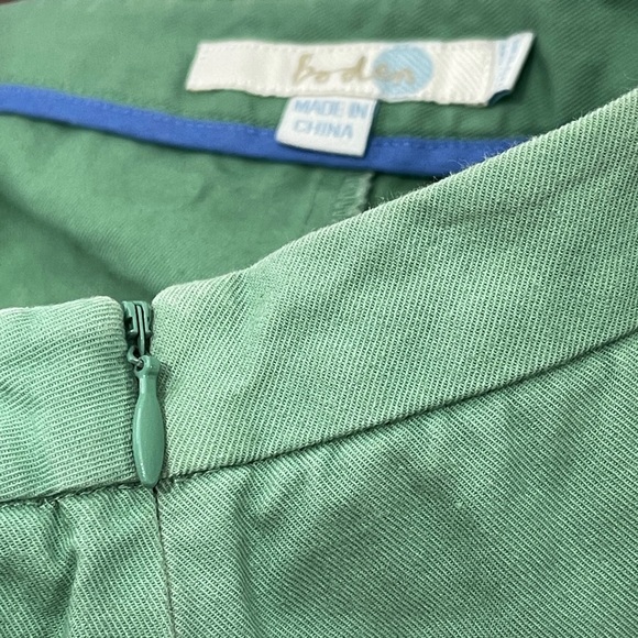Boden Wasabi Green A-Line Chino Side Zip Skirt With Pockets Size 10 WG656 - Picture 4 of 5